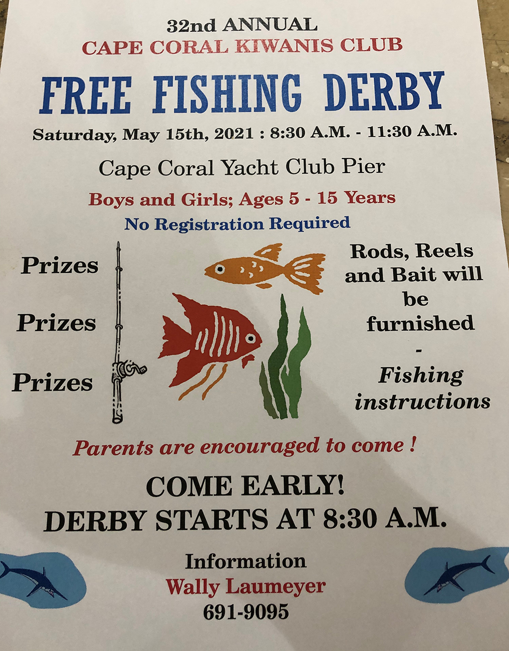 Kids Fishing Derby Kiwanis Cape Coral Florida